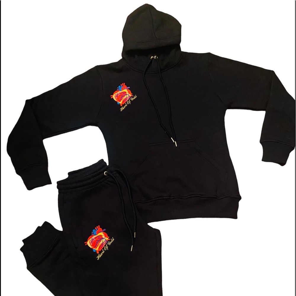 Heart Of Gold Jogger Set, Great For Chilly Nights